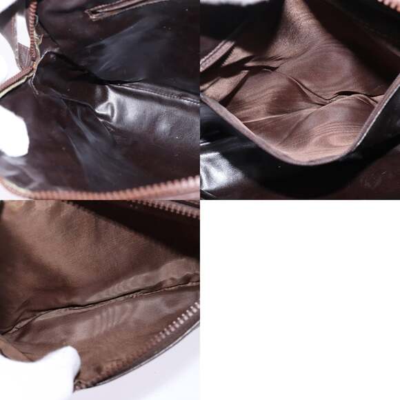 CELINE C Sulky Shoulder Bag Canvas Brown Gold - Picture 12 of 12